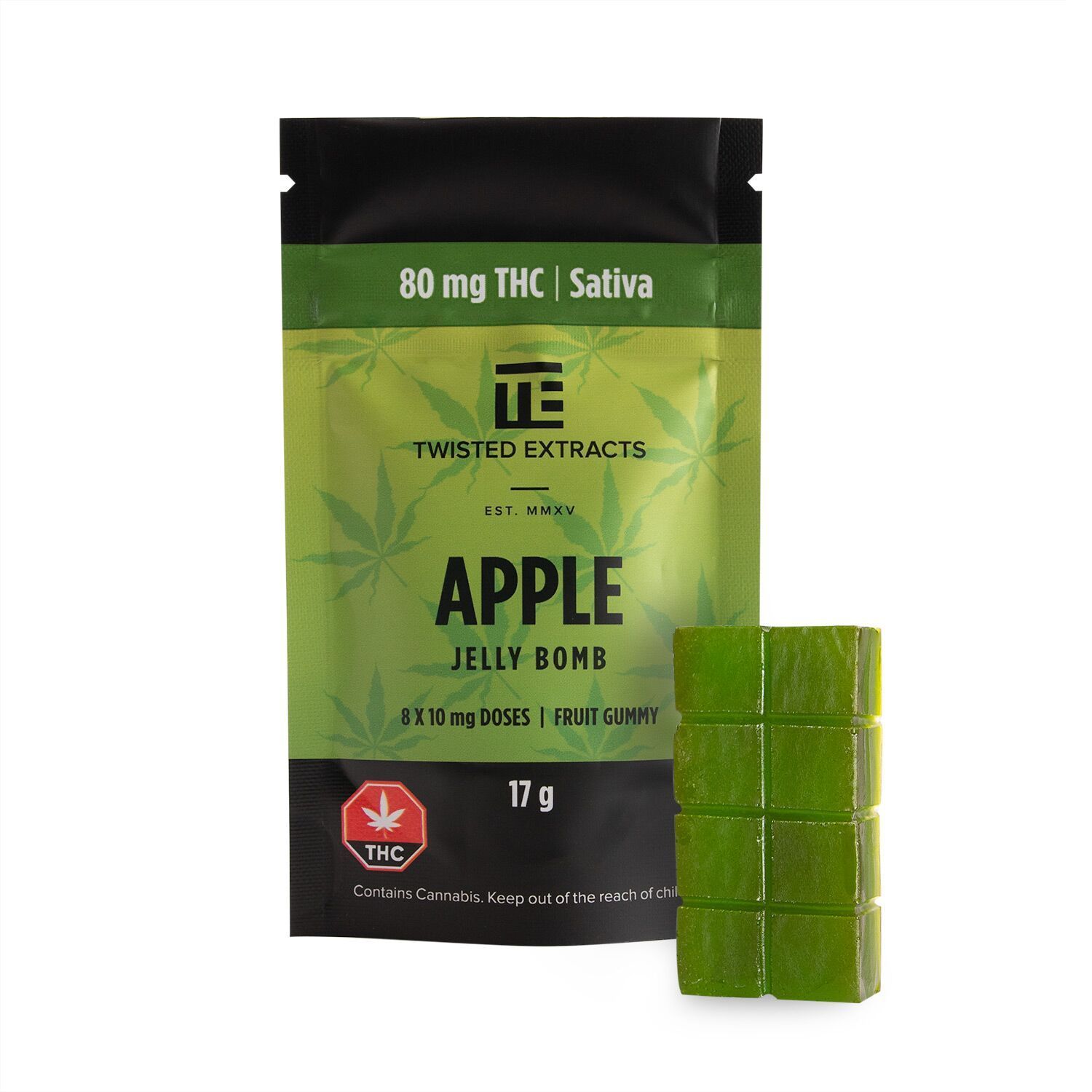 Twisted Extracts - Jelly Bomb Apple Sativa 80mg