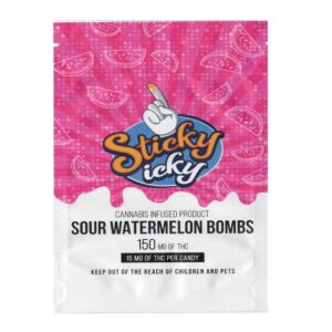 Sticky Icky Sour Watermelon Bombs 150mg